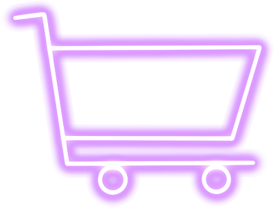 Purple neon shopping cart